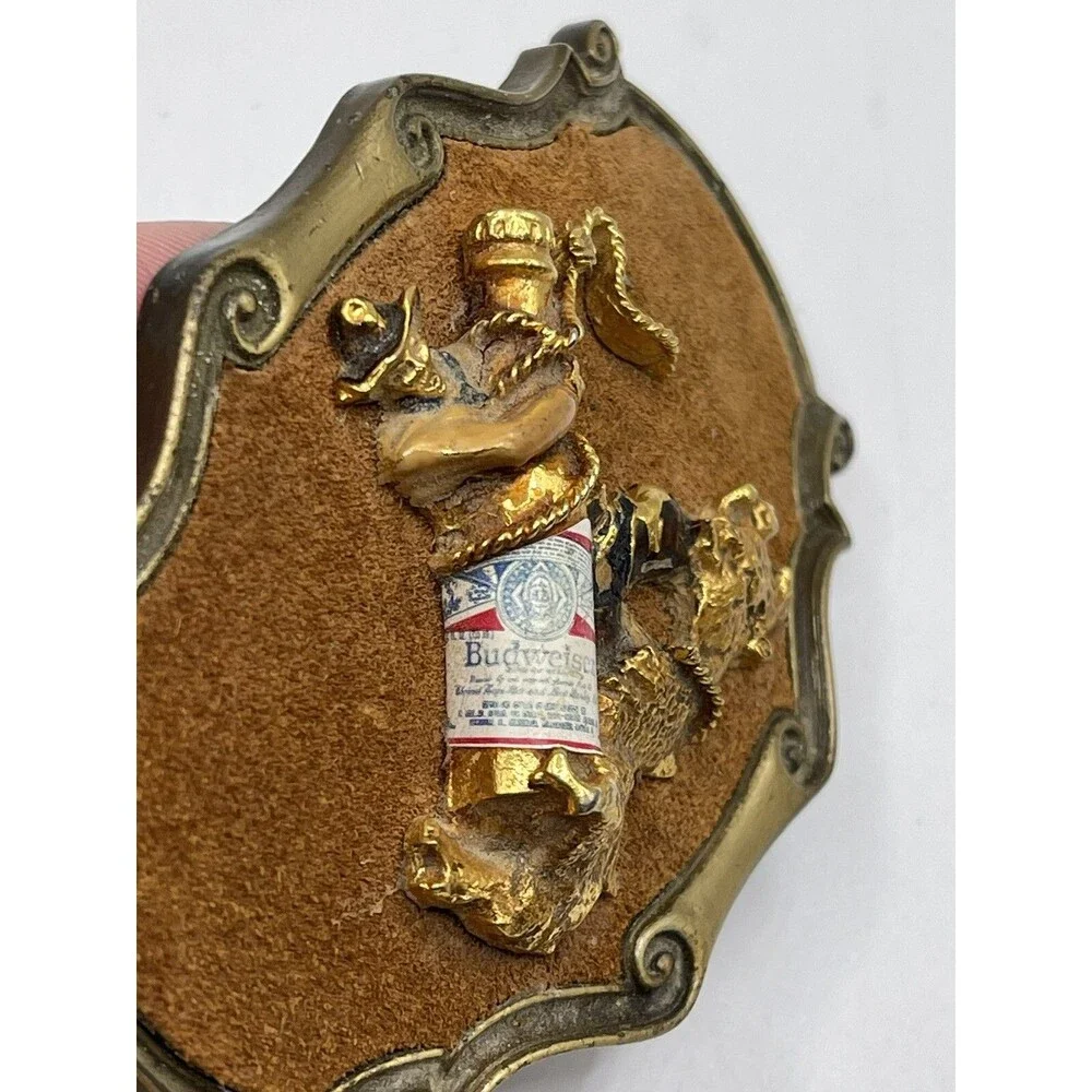 1978 Raintree Budweiser Cowboy Gold Lasso Belt Buckle